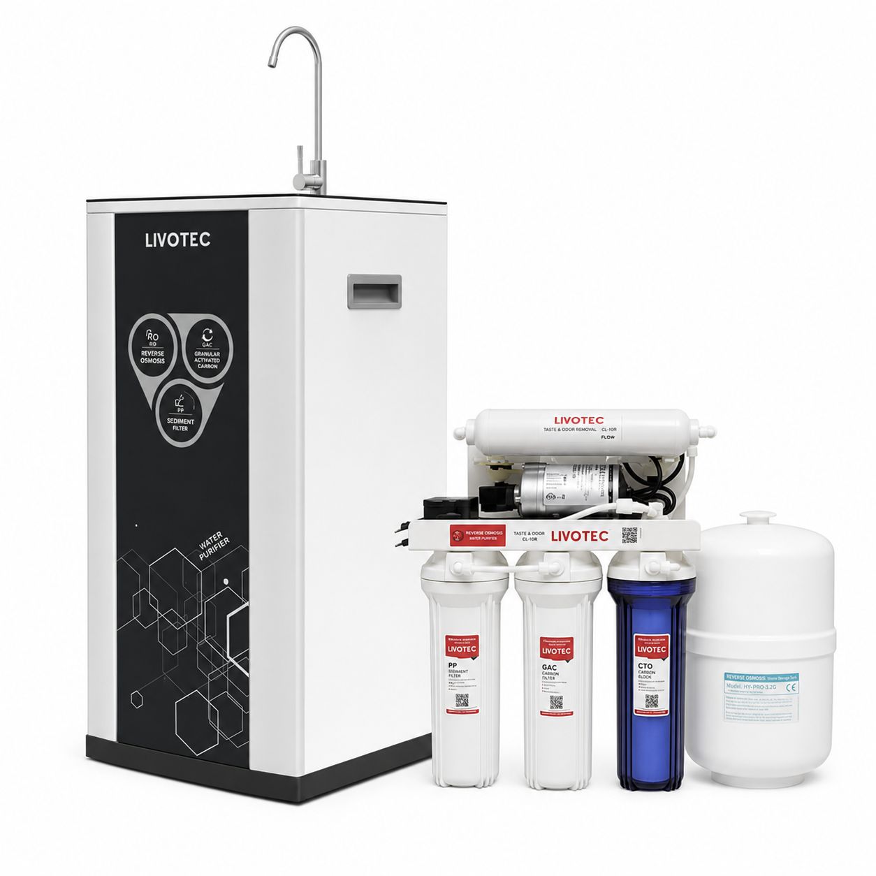 Livotec Cabinet RO Machine 7 Stages 100-GPD Water Purifier