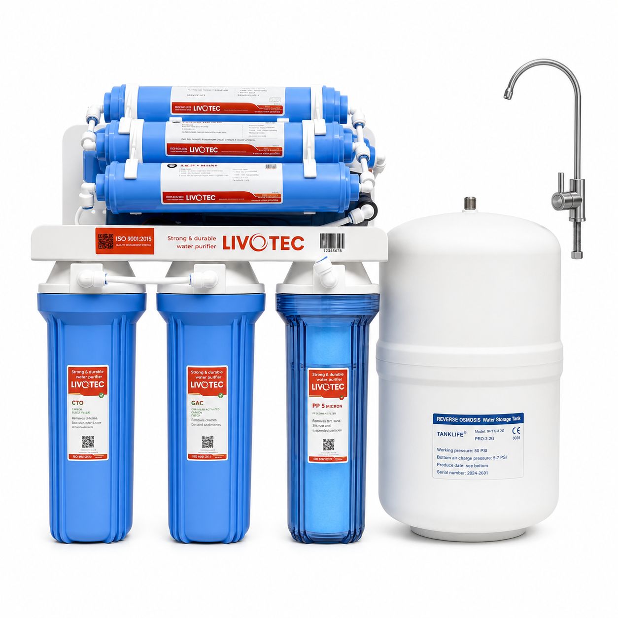 Livotec LTRO-100 7 Stages 100-GPD Water Purifier