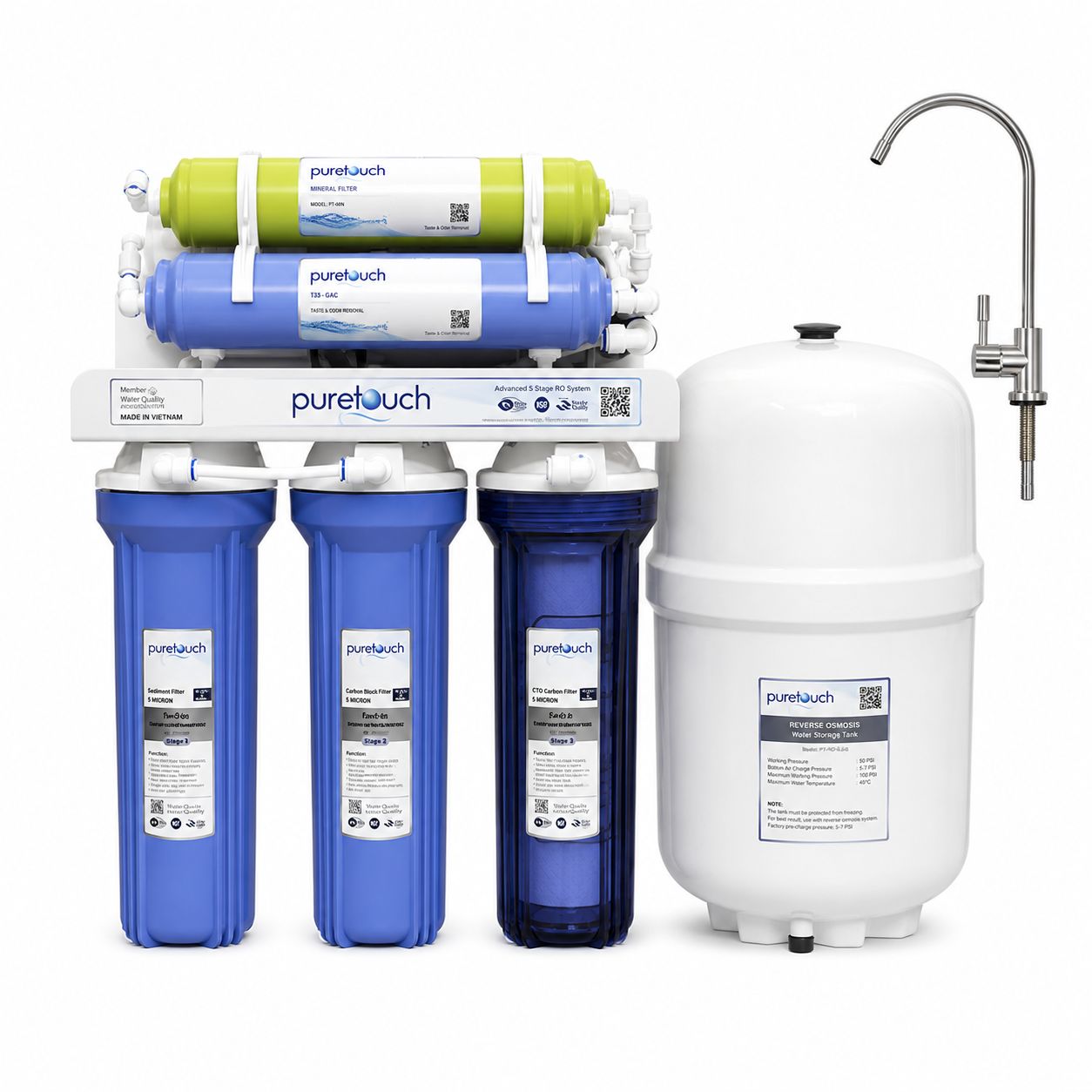 Puretouch PT-102BC 7 Stages 100-GPD Water Purifier